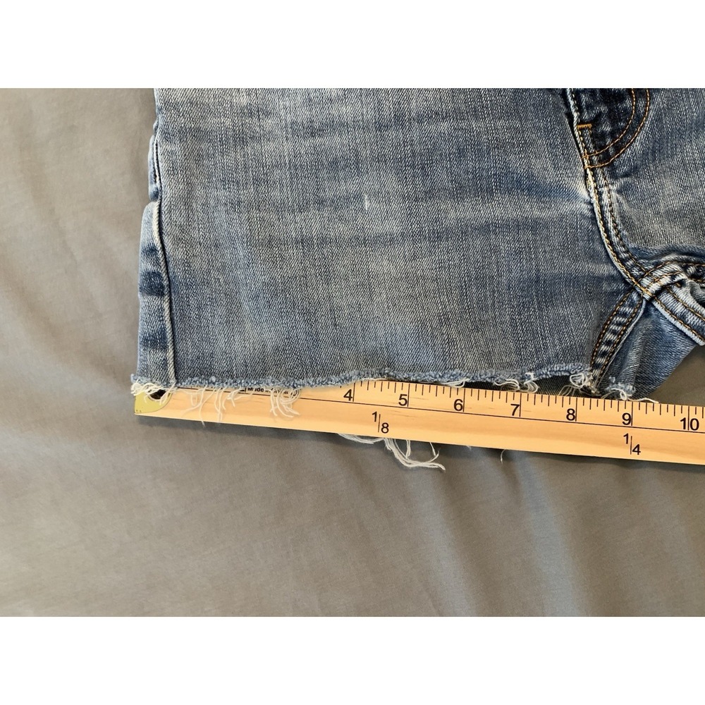 LOT OF 3 Levi's Jean Cut Offs Shorts Woman's 30" Waist Blue/Blue/Black See Pics - Picture 10 of 16